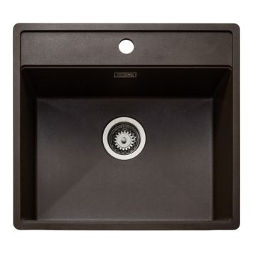 Secher køkkenvask Aalborg 500BK1 ilægning kaffe 