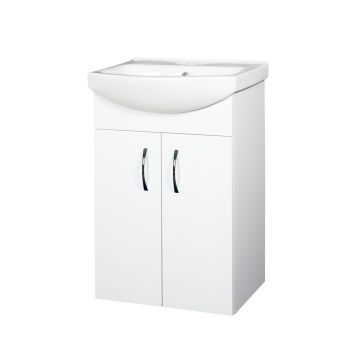 Nortiq Sharp underskab med vask hvid højglans 50x74x38 cm