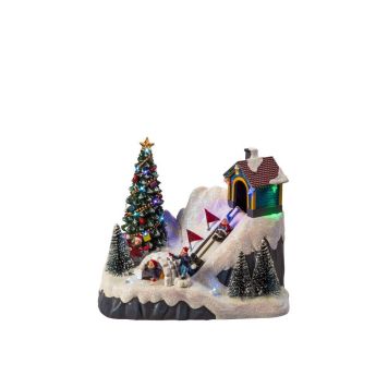 Konstsmide LED julesceneri m/timer H18,5 cm