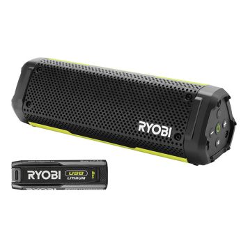 Ryobi højtaler USB Lithium RS4-120G 4V 2Ah m/batteri 