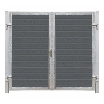 Plus dobbeltlåge Artura komposit grå 213x175 cm 