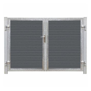 Plus dobbeltlåge Artura komposit grå 213x135 cm 