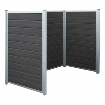 Plus renovationsskjul Artura komposit m/stålstolper 189x99x142 cm