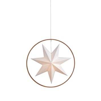 Markslöjd Speranza pendel stjerne E14 papir/træ 50 cm