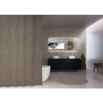 Debel badeforhæng Chambray beige 180x200 cm