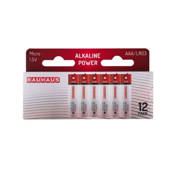 Alkaline Micro batterier AAA/LR03 12 stk.