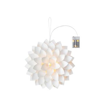 Markslöjd Dahlia LED blomst papir hvid Ø35 cm