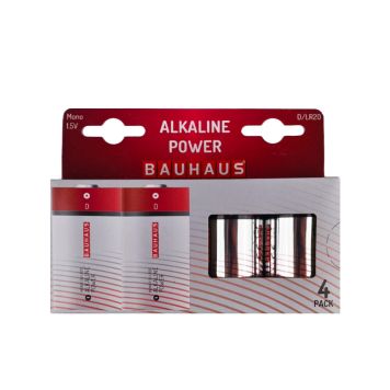 Alkaline Power batteri Mono D/LR20 4 stk.