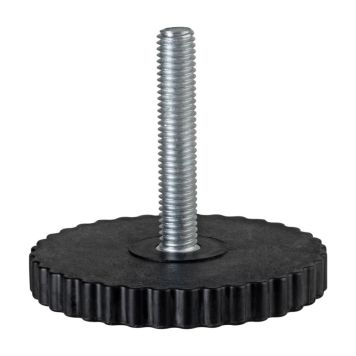 Justeringsskrue sort M8 Ø60x45 mm