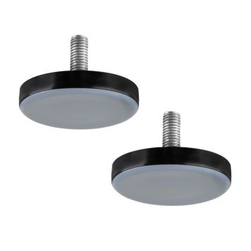 Walteco justeringsskrue grå/sort M8 Ø50x25 mm 2 stk.