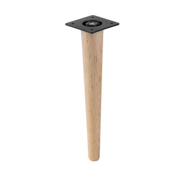 Møbelben H300 mm lige lakeret bøg