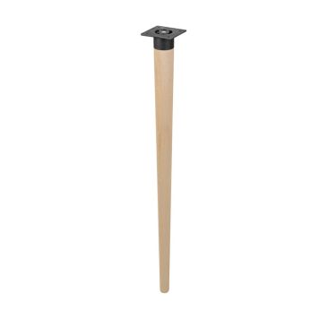 Bordben H710 mm Nordic konisk lakeret bøg