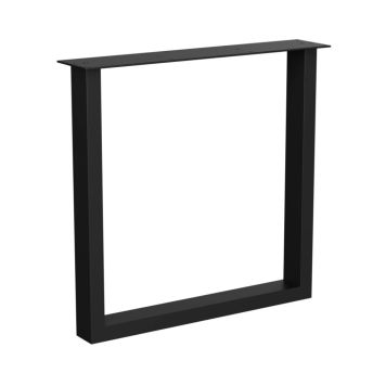 Walteco bordben U-stel sort 71 cm