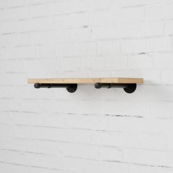 Rusticline hyldeknægte Set 7 sort u/hylde 40x30x4,5 cm