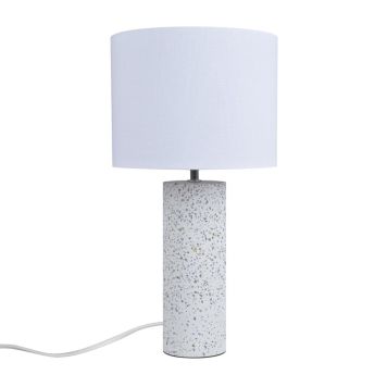 Nordlux Antiga bordlampe E27 terrazzo/tekstil hvid 50 cm