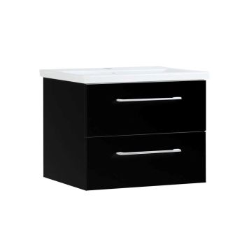 Nortiq underskab med vask Nevada mat sort 70 cm