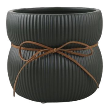 Krukke keramik grøn Ø14,2 cm