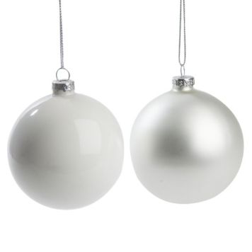 Det Gamle Apotek julekugle glas sølv Ø8 cm