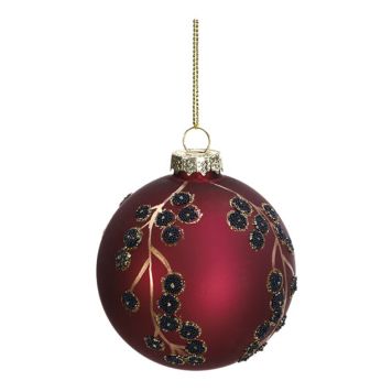 Det Gamle Apotek julekugle glas rød/blå Ø8 cm