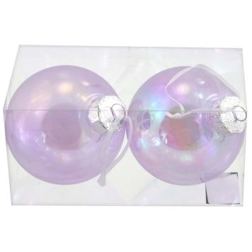 Julekugle plast Ø8 cm 2 stk.