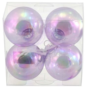 Julekugle plast Ø6 cm 4 stk.