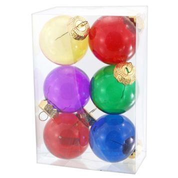 Julekugle plast Ø6 cm 6 stk.