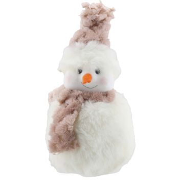 Julefigur snemand tekstil 14 cm
