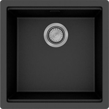 Hansgrohe vask underlimet/nedfældet m/manuelt afløbssæt sort 456 mm