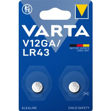 Varta knapcellebatteri V12GA (LR43) 2-pak
