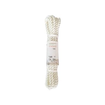 Robline fenderline hvid 3-slået Ø6mm x 1,5m, 2-pak
