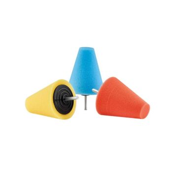 1852 poleringskit 3 stk. kegler grov/medium/blød