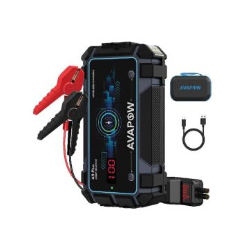 Avapow A9 Plus jump starter 12V, 2000Amp leveres med taske