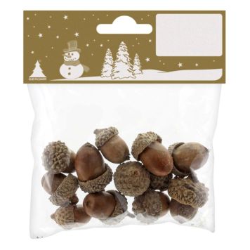 Julepynt agern til deko 12 stk.