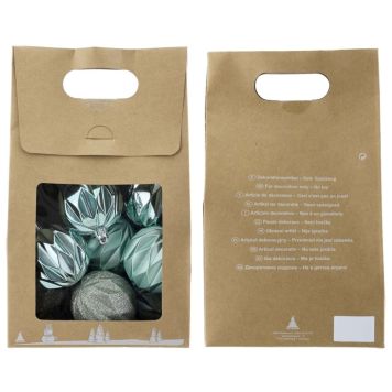 Julekugle plast mint Ø6 cm 8 stk.