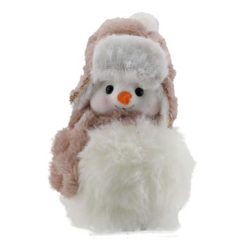 Julefigur snemand tekstil 9 cm