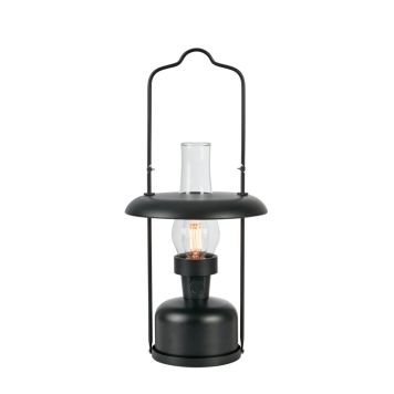 Markslöjd Fanos sort genopladelig bordlampe