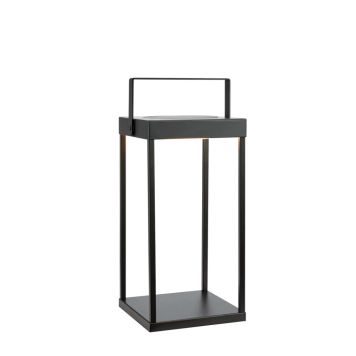 Markslöjd lanterne Pure med solceller sort H42 cm
