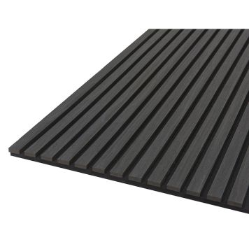 Akustikpanel Fanø sort eg 2440x520x18 mm