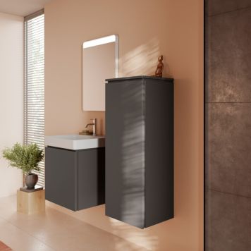 Hansgrohe sideskab Xilesa E mat skifergrå højre 40x35x106 cm