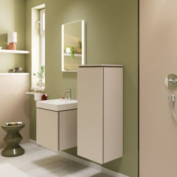 Hansgrohe sideskab Xilesa E mat sandbeige højre 40x35x106 cm
