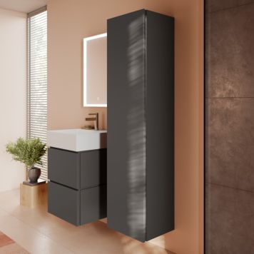 Hansgrohe højskab Xilesa E mat skifergrå højre 40x35x165 cm