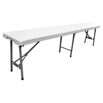 Sunfun bænk stål/plast sammenklappelig 180 cm