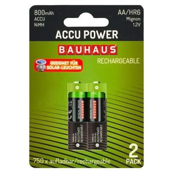 Bauhaus AA batteri Accu Power 800 mAh 2 stk