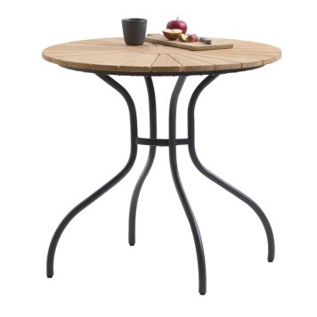 Sunfun Sophie cafébord teak/aluminium Ø80 cm