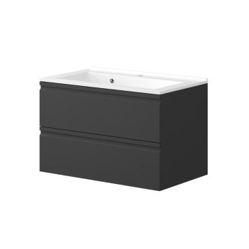 Nortiq underskab med vask Sydney mat sort 80 cm