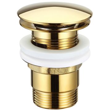 Adora bundventil guld 1 1/4" pop-up m/overløb Ø66 mm 