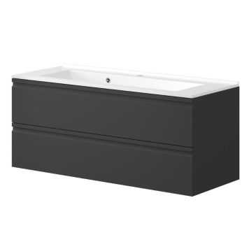 Nortiq underskab med vask Sydney mat sort 120 cm