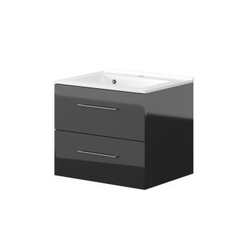 Nortiq underskab med vask Bakkedahl højglans sort 60 cm