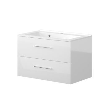 Nortiq underskab med vask Bakkedahl højglans hvid 80 cm