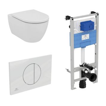 Ideal Standard komplet væghængt toiletpakke Elisse/Oleas/Prosys